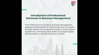 Online Professional Doctorate in Business Management Program Amidst Hong Kongs Tech Revolution [upl. by Aihsiek]