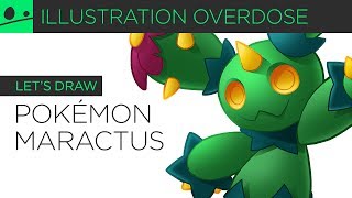 Lets Draw Pokemon 556  Maractus [upl. by Lizette109]