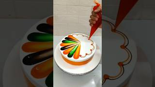 1kg Orange Cake Design  Mix Colour Cake Decorating shortsfeed shortvideo shorts trending food [upl. by Yalc962]