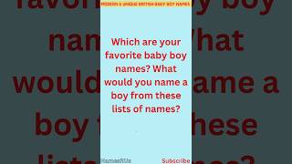 Modern amp Unique British Baby Boy Names 🇬🇧 👦 shorts babyboynames [upl. by Boycie786]