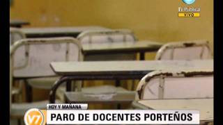 Visión Siete Paro de docentes porteños [upl. by Sou239]