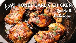 Easy Honey garlic chicken  No flour GlutenFree Recipe  Dinner ready in 15 minutes [upl. by Ambur]