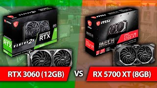 RTX 3060 vs RX 5700 XT  12 GB vs 8 GB [upl. by Yenor]