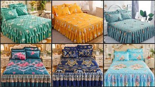 Pure Cotton Bed Skirt Type BedSpread 3 Piece Set Simmon Cotton Dust Proof Protective Cover princess [upl. by Rust]