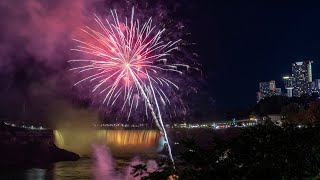 Niagara Falls Lightshow and Fireworks [upl. by Eniruam]