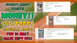 Sports Cards Worth Money 1976 Topps Baseball Cards Top 20 Highest price eBay Sales Sept 2024 [upl. by Hestia]