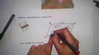 Exercício de propriedades dos paralelogramos  diagonais  Professora Edna Mendes [upl. by Aeila]