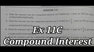 Compound Interest Exercise 11c RS Aggarwal class 8 In Hindi rajmith study [upl. by Neeoma]