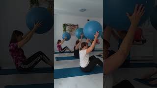 FitBall Pilates Exercises for Beginners vitalitypilatesstudio pilates ball shorts exercise [upl. by Milda506]