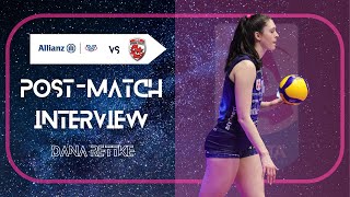 DANA RETTKE  Postmatch interview vs Cuneo [upl. by Ardeha]