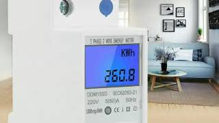 80A SINGLE PHASE TWO WIRE LCD DIGITAL DISPLAY WATTMETER POWER CONSUMPTION ENERGY METER [upl. by Aikemehs369]