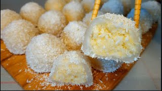 Perles de coco facile  mochi coconuts dango  dessert exotique facile  Kumiko Recette [upl. by Lillis182]