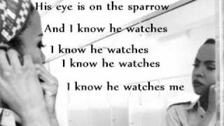 His Eye Is On The Sparrow Instrumental with lyrics [upl. by Lolita107]