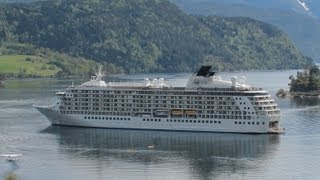 Cruise Ship quotThe Worldquot in Ulvik Norway [upl. by Dust]