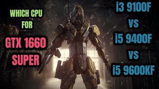 GTX 1660 super  i3 9100f vs i5 9400f vs i5 9600kf [upl. by Aryas]