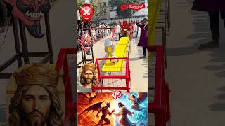 😇Jesus Vs Satan😈 Jesus challenge football to Satan jesus jesuschrist god deus viralshorts fe [upl. by Ahsatsan569]