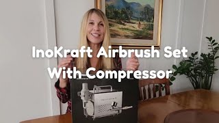 InoKraft Complete Airbrush Kit with Compressor Review Best for Airbrushing Beginners [upl. by Urbannal189]