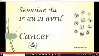 Prévisions du Cancer du 15 au 21 avril 2019 [upl. by Akiam]