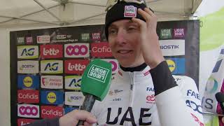 Tadej Pogačar  Interview before Liège  Bastogne  Liège 2024 [upl. by Dinny904]