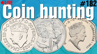 50p amp £2 Coin Hunting  Live 182 [upl. by Utimer]