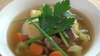 BEEF amp VEGETABLE SOUP  SLOW COOKER RECIPE [upl. by Lacim306]