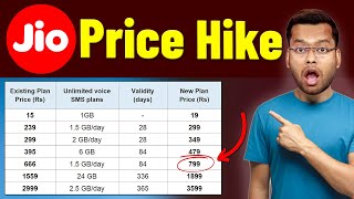 Jio Price Hike  Jio 5G Unlimited Data Plan from 3rd July 2024  Jio New Recharge Plan 3 July 2024 [upl. by Esimaj]