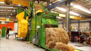 Hay haylage bale breaker and rebaling system [upl. by Nalor]