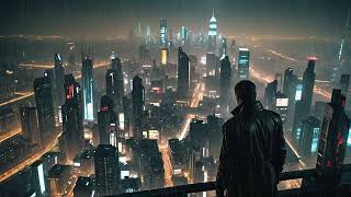 Blade Runner Vibes Ambient Rainfall  Relaxing Cyberpunk Soundscape [upl. by Gerrard]