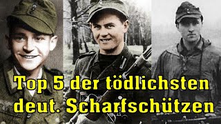 Die TOP 5 der tödlichsten deutschen Wehrmacht Scharfschützen im zweiten Weltkrieg [upl. by Amsden]