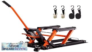 VEVOR Steel Hydraulic Motorcycle Jack Stand 1500 LBS ATV Scissor Lift Jack Review [upl. by Elconin]