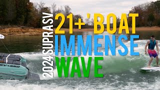 2024 Supra SV  Wakesurf Review  Smaller Surf Boat Immense Wave [upl. by Mide]