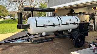 330 Gallon Offset Smoker Build Overview Short Cap Version [upl. by Airym]