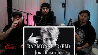 BTS RM JOKE REACTION RAP MONSTER [upl. by Naneek]