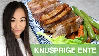 REZEPT Knusprige Ente mit Gemüse  gebratene Entenbrust [upl. by Nycila]