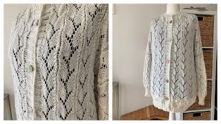 Blattranken Jacke stricken  Teil 1 rankenjacke [upl. by Oirrad]