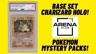 Arena Club Pokemon Slab Packs Silver BASE SET CHARIZARD HOLO PULL New Mystery Pokemon Cards Graded [upl. by Luehrmann]