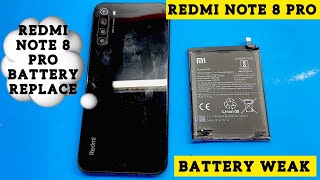 Redmi note 8 pro  how to replace battery  repair low battery 🪫problem  battery replacement [upl. by Ditter204]