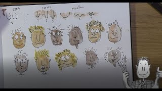 1 How to draw faces in the style of Quentin Blake Part 1 [upl. by Anitreb]