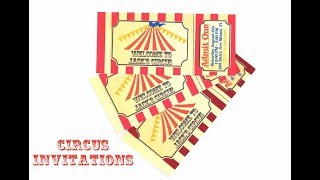 Circus Invitation Using Silhouette Software [upl. by Felten]