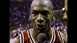 Michael JordanScottie PippenCraig Ehlo  Bulls vs Cavaliers  NBA Playoffs CBS 571989 [upl. by Aihtennek]