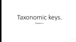 Taxonomic keys lecture 1 [upl. by Gavrielle85]