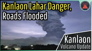 Kanlaon Volcano Eruption Update Lahars Cover Roads Danger of More Mudflows Today [upl. by Godred982]