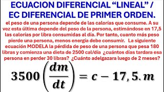 CLASE 96 ECUACION DIFERENCIAL LINEAL  APLICACIONES [upl. by Swanson]