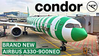 CONDOR Brand New AIRBUS A330900NEO Economy  Las Vegas  Frankfurt  Flight Review [upl. by Gadmon532]