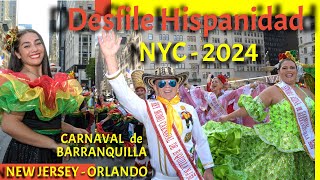 DESFILE HISPANIDAD NYC 2024  Carnaval de Barranquilla New Jersey y Orlando [upl. by Youngman]