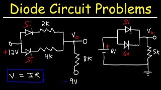 How To Solve Diode Circuit Problems In Series and Parallel Using Ohms Law and KVL [upl. by Shayn]