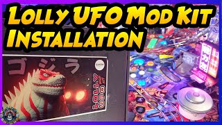 Godzilla Lolly UFO Mod Kit LIVE Installation Demo by Stumblor Pinball [upl. by Fabriane591]