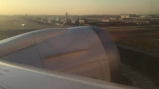 Boeing 787 Dreamliner takeoff from Beijing from passenger window [upl. by Anovahs503]