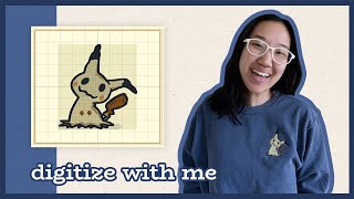 Start to Finish EMBROIDERY DIGITIZE TUTORIAL  Pokemon Mimikyu [upl. by Kennith996]