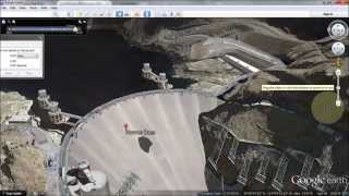 A Crack In Hoover Dam Google Earth 666 and 322 [upl. by Kcirred]